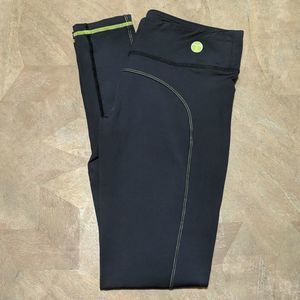 Trina Turk Recreation Legging Green Stitching EUC SZ S